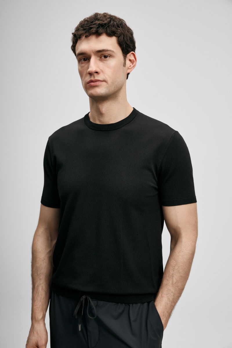 Lufian Erkek Tıno Modal Karışımlı Kazak 111090156 Siyah - 3