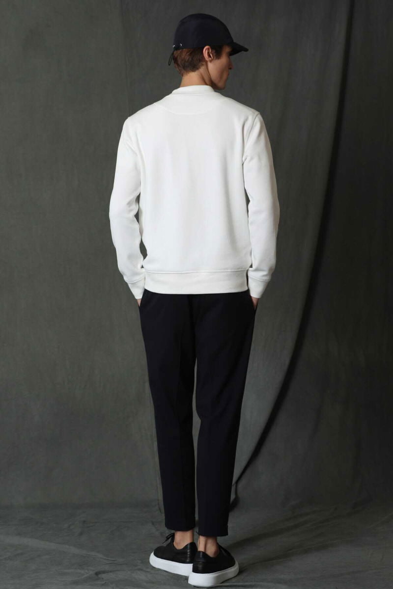 Lufian Erkek Todillo Sweatshirt 627112030096 Kırık Beyaz - 4