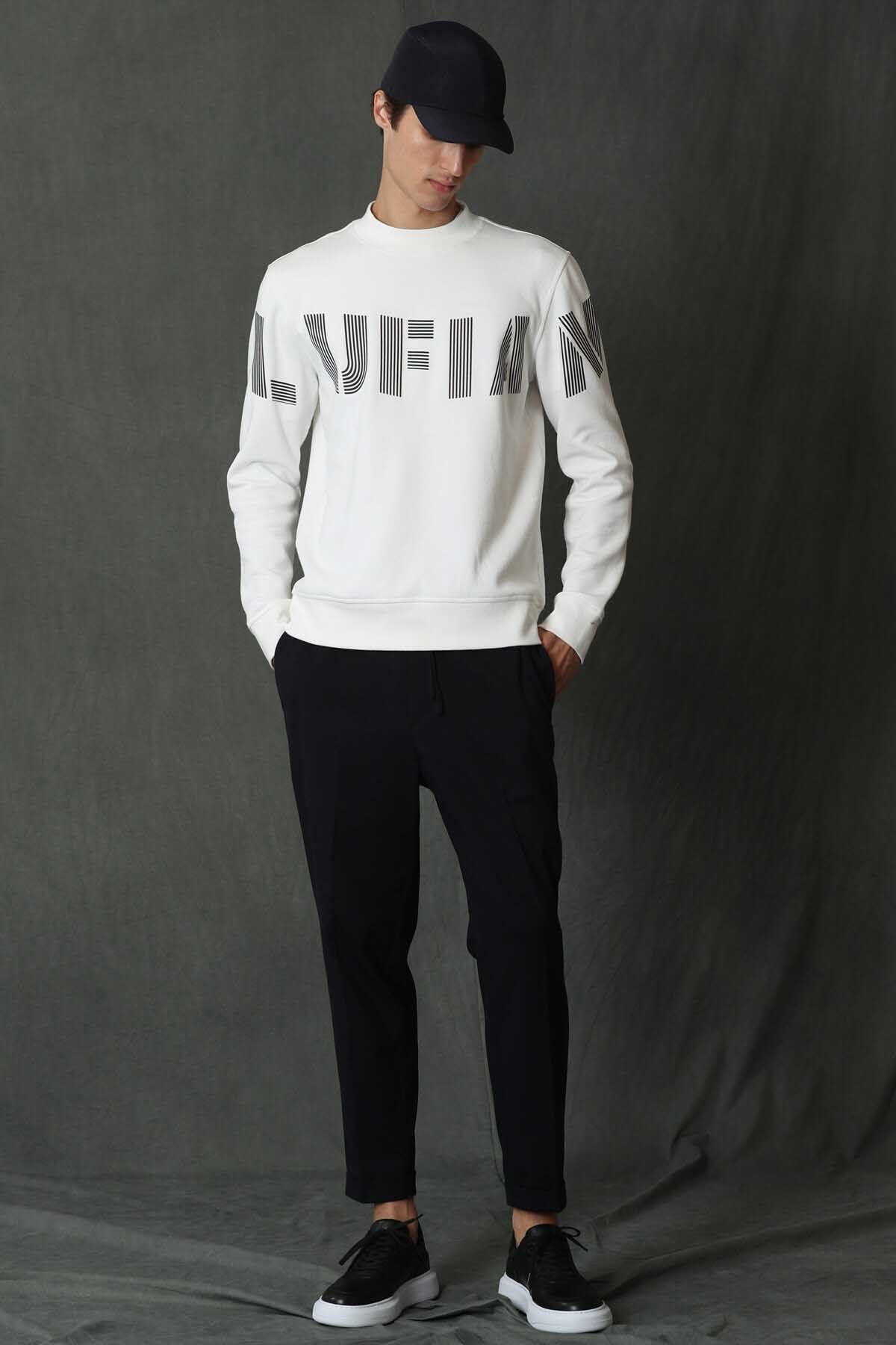 Lufian Erkek Todillo Sweatshirt 627112030096 Kırık Beyaz - 2