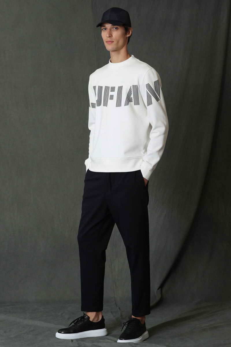 Lufian Erkek Todillo Sweatshirt 627112030096 Kırık Beyaz - 3