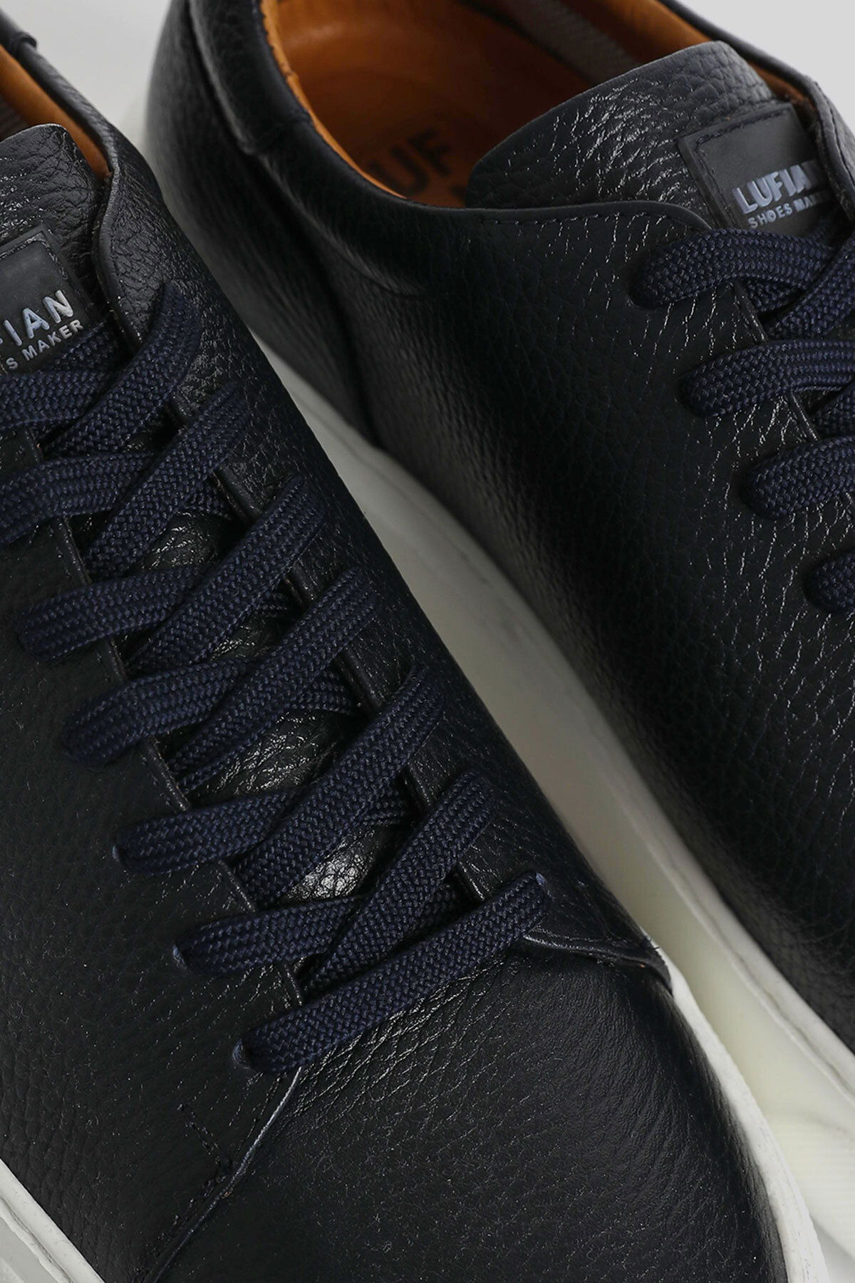 Lufian Erkek Tommy Deri Sneaker Ayakkabı 111230187 Lacivert - 3