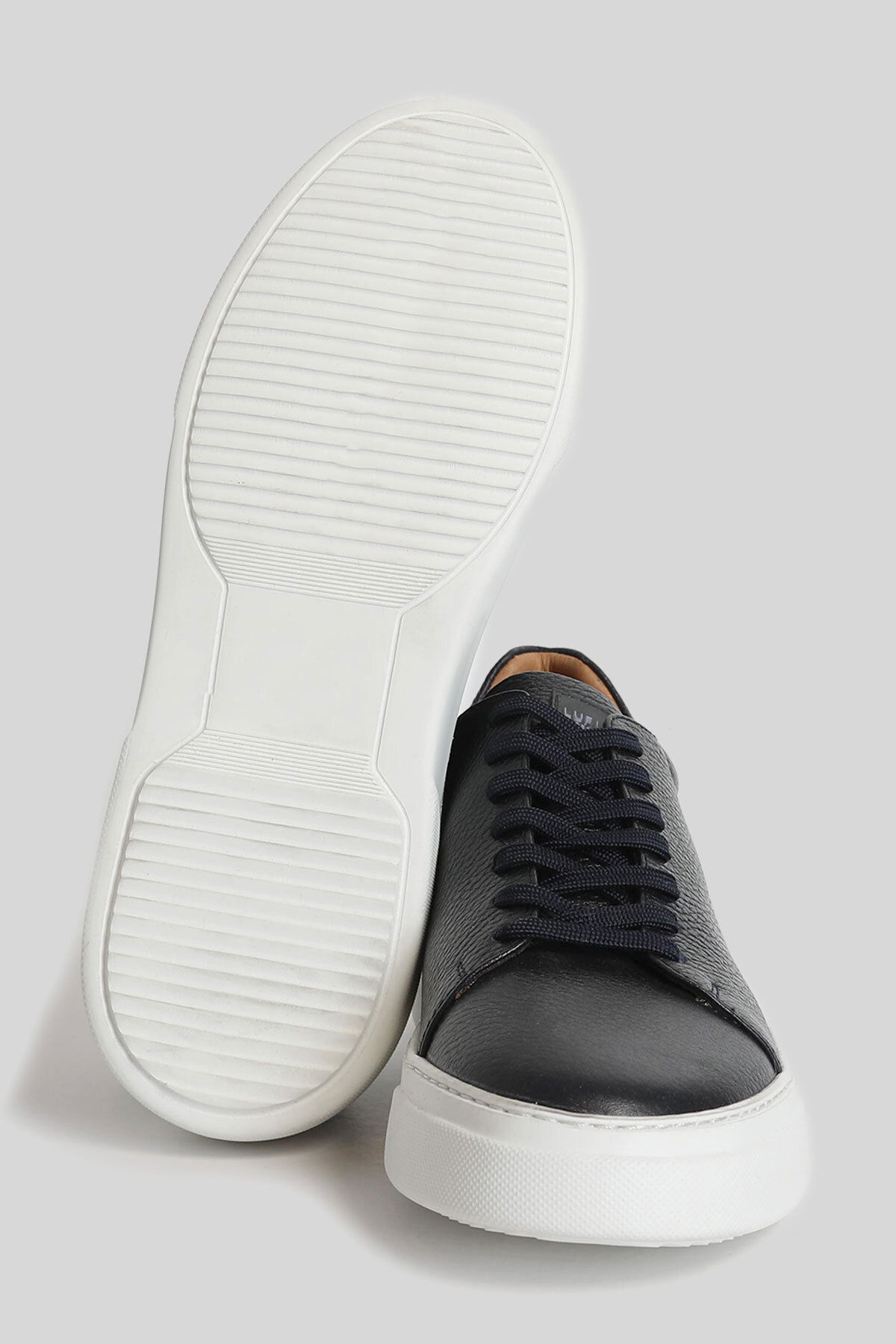 Lufian Erkek Tommy Deri Sneaker Ayakkabı 111230187 Lacivert - 4