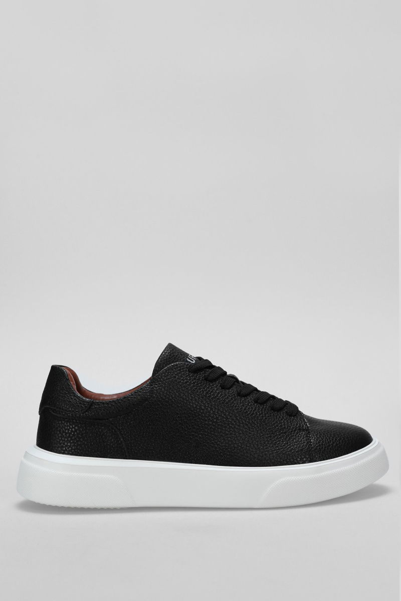 Lufian Erkek Tommy Deri Sneaker Ayakkabı 112230222 Siyah - 1