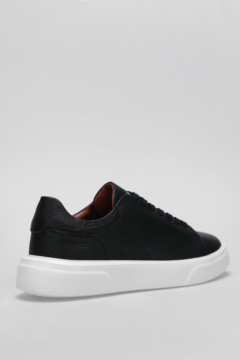 Lufian Erkek Tommy Deri Sneaker Ayakkabı 112230222 Siyah - 2