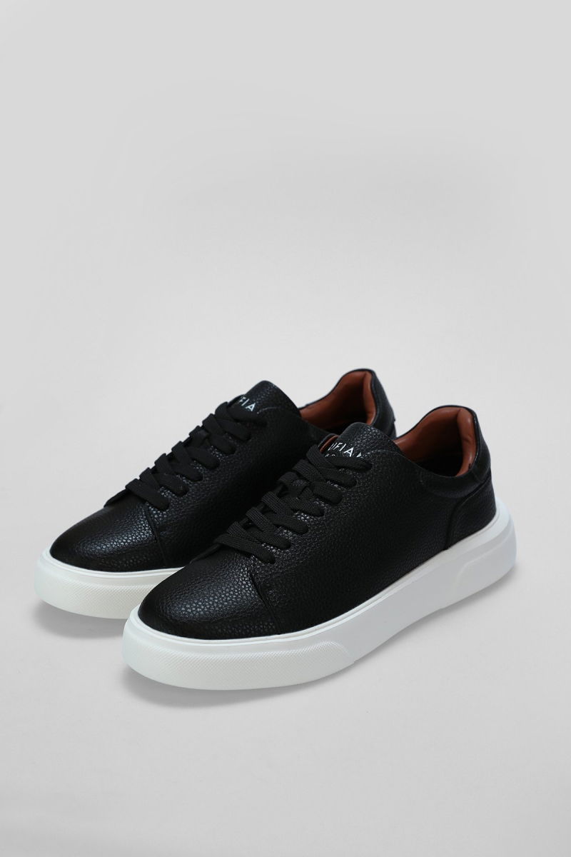 Lufian Erkek Tommy Deri Sneaker Ayakkabı 112230222 Siyah - 3