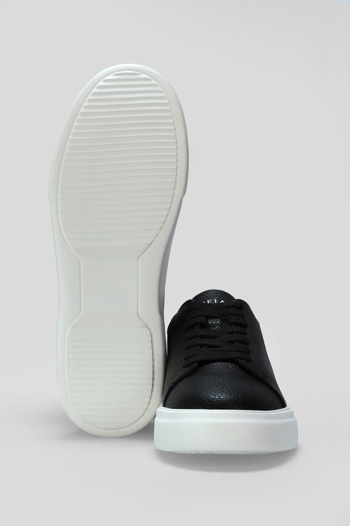 Lufian Erkek Tommy Deri Sneaker Ayakkabı 112230222 Siyah - 4