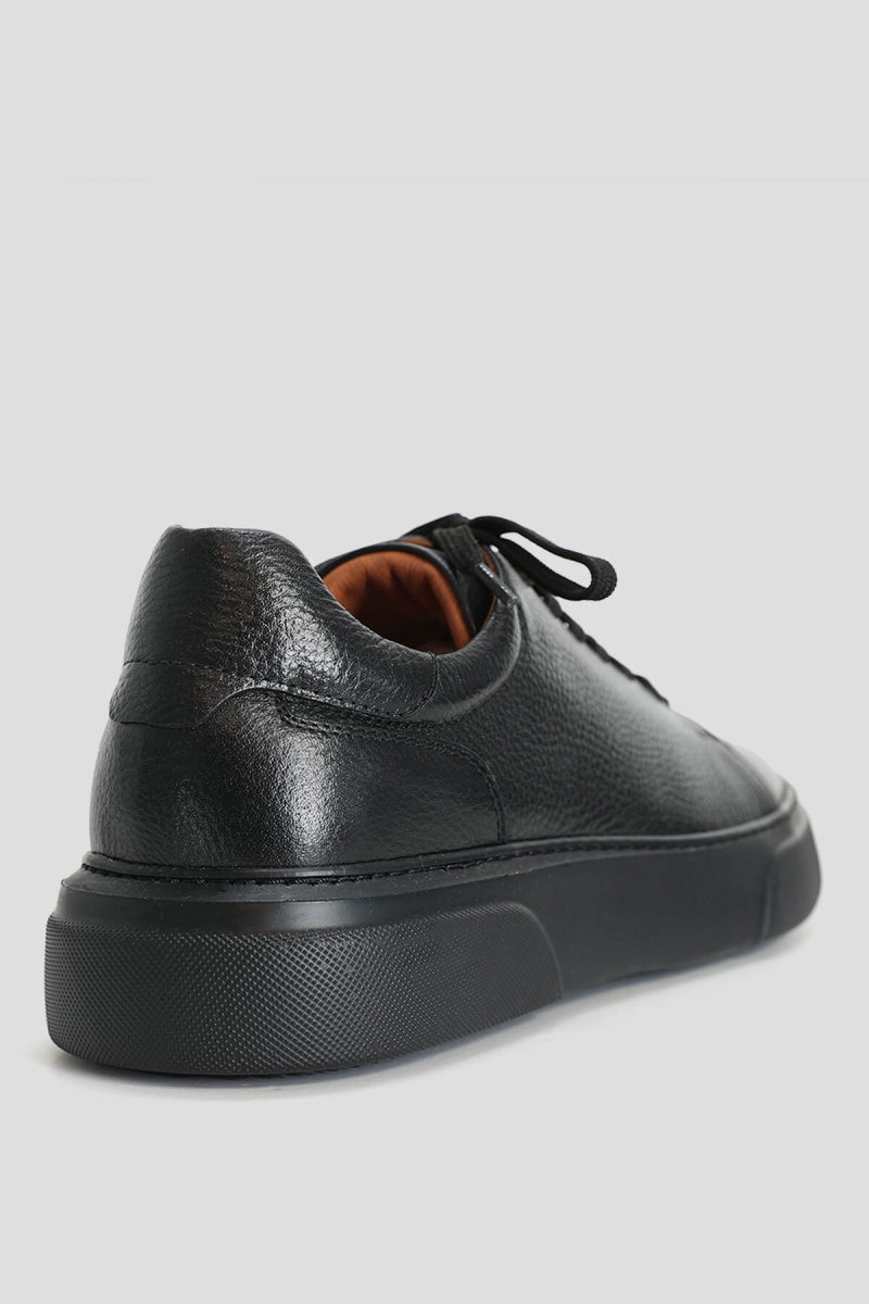 Lufian Erkek Tommy Deri Sneaker Ayakkabı 112230223 Siyah - 3