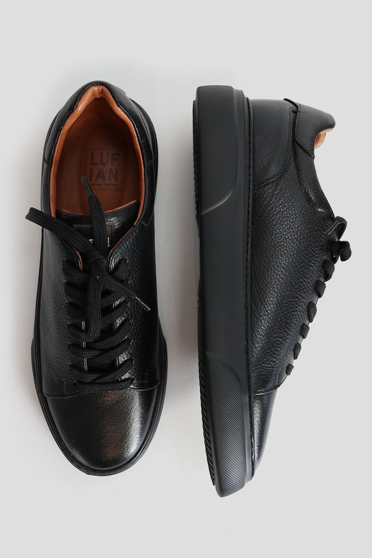 Lufian Erkek Tommy Deri Sneaker Ayakkabı 112230223 Siyah - 4