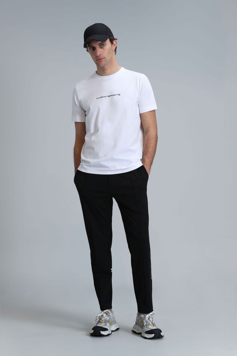 Lufian Erkek Tony Modern Grafik T-Shirt 111020190 Beyaz - 2