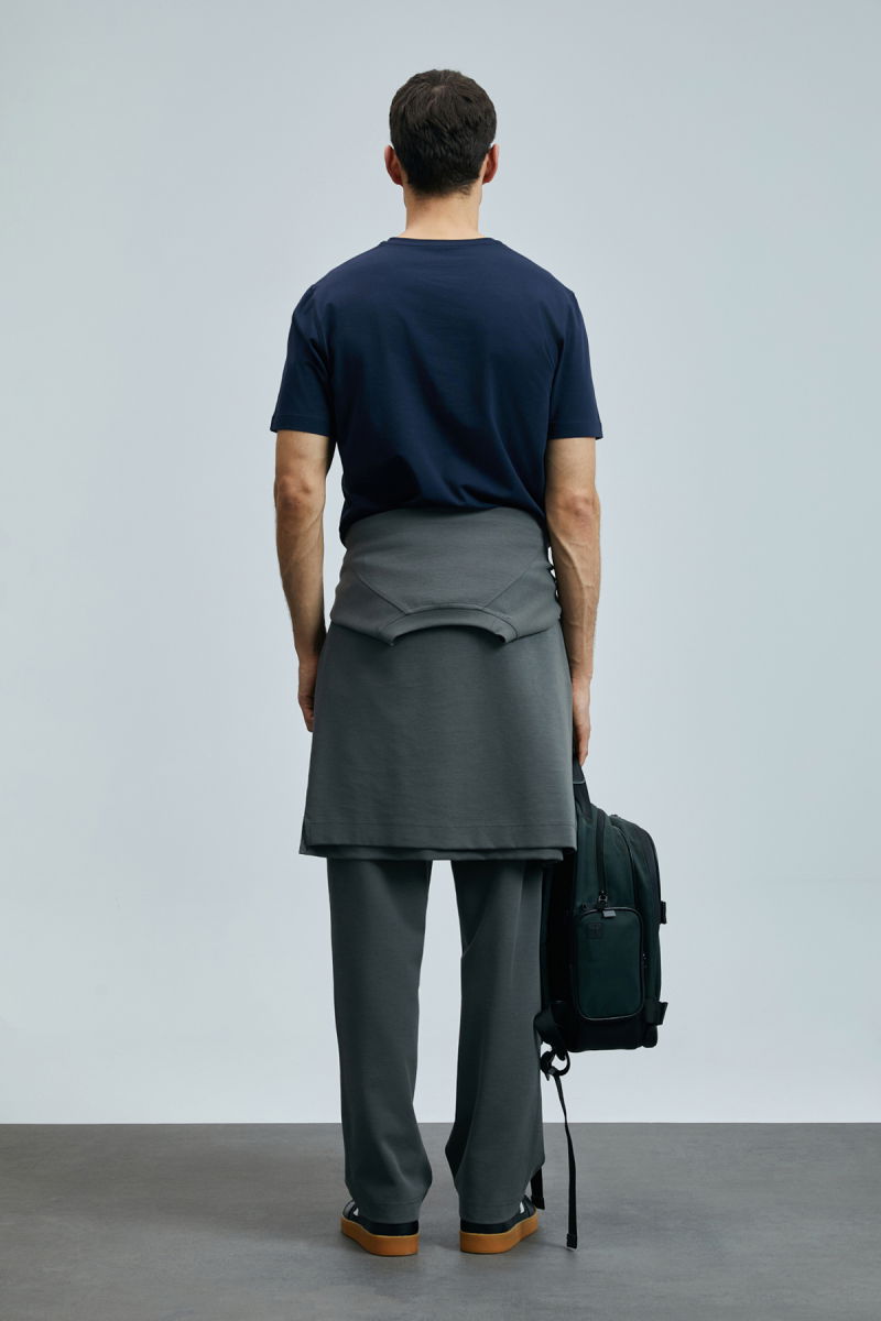 Lufian Erkek Tuna Modern Grafik T-Shirt 111020266 Lacivert - 4