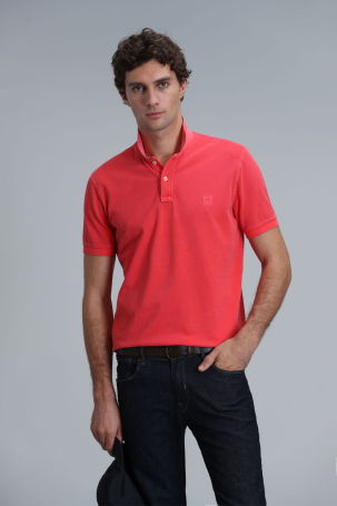 Lufian Erkek Vernon Smart Polo T-Shirt 111040163 Mercan 