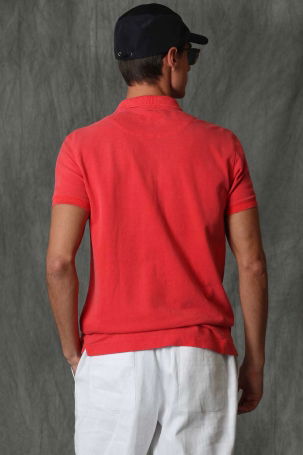 Lufian Erkek Vernon Spor Polo Yaka T-Shirt 111040121 Mercan - 5