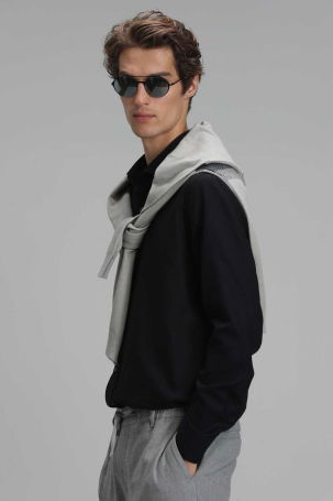 Lufian Erkek Vıana Basic Comfort Slim Fit Gömlek 112010565 Siyah - 3