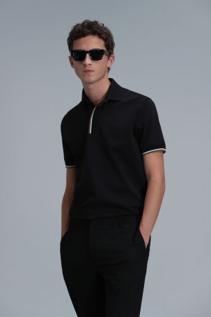 Lufian Erkek Warm Smart Polo T-Shirt 111040182 Siyah 