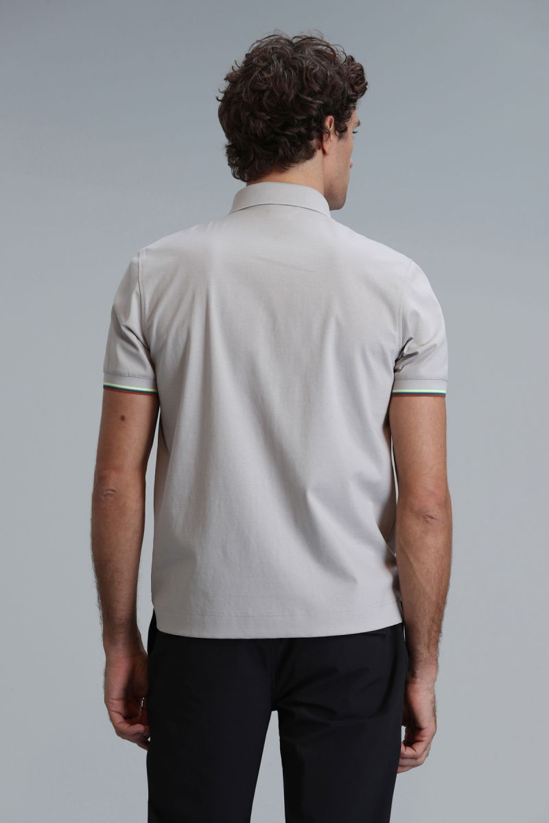 Lufian Erkek Warm Smart Polo T-Shirt 111040182 Taş - 4