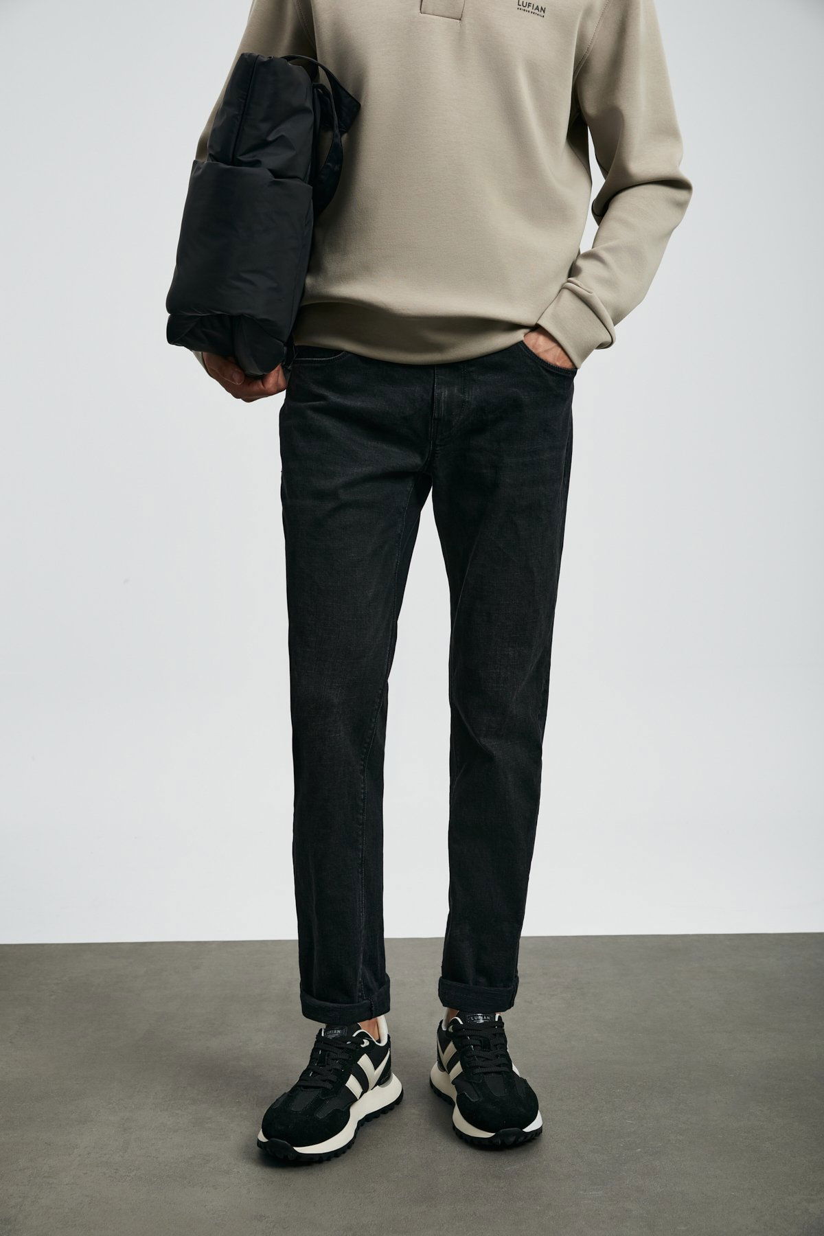 Lufian Erkek Wıllıam Spor Slim Fit Jean Pantolon 112200262 Siyah - 2