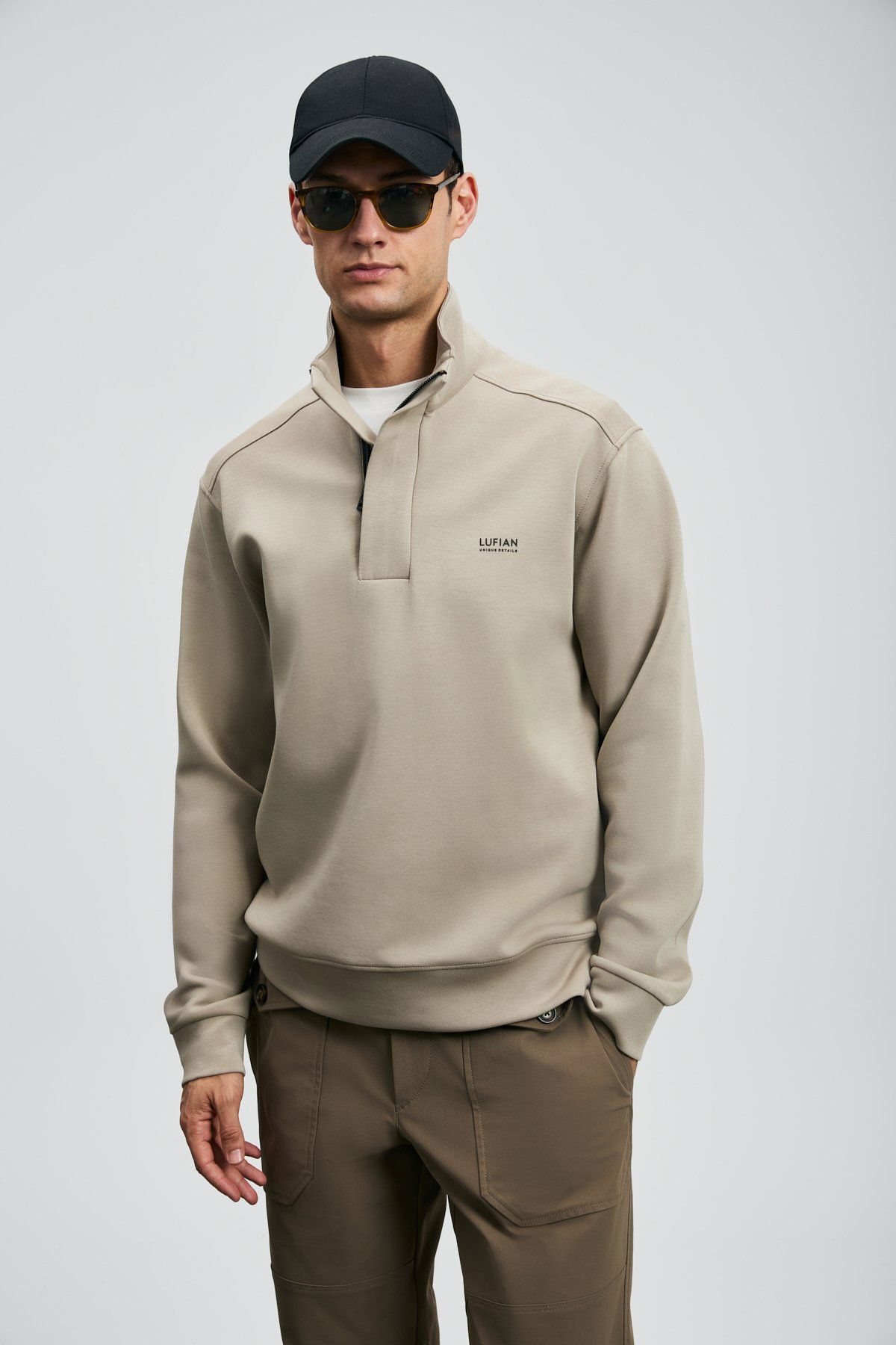 Lufian Erkek Wonder Sweatshirt 112030185 Bej - 1