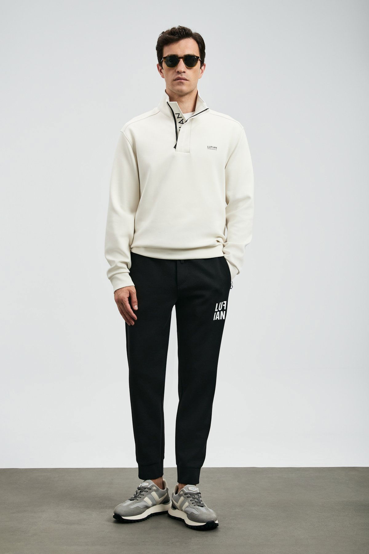 Lufian Erkek Wonder Sweatshirt 112030185 Ekru - 2