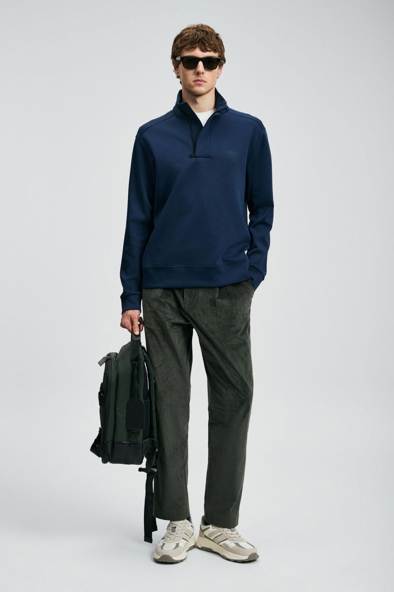 Lufian Erkek Wonder Sweatshirt 112030185 Lacivert - 2