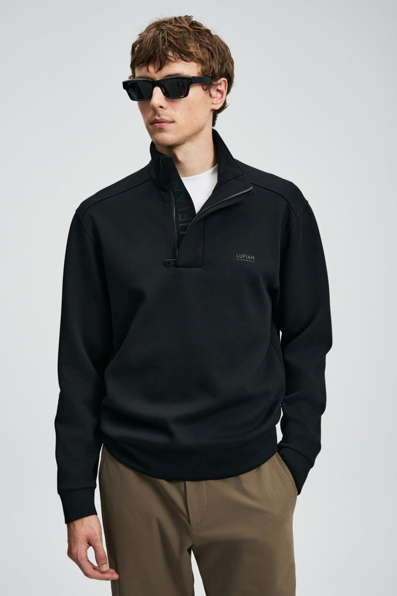 Lufian Erkek Wonder Sweatshirt 112030185 Siyah - 1