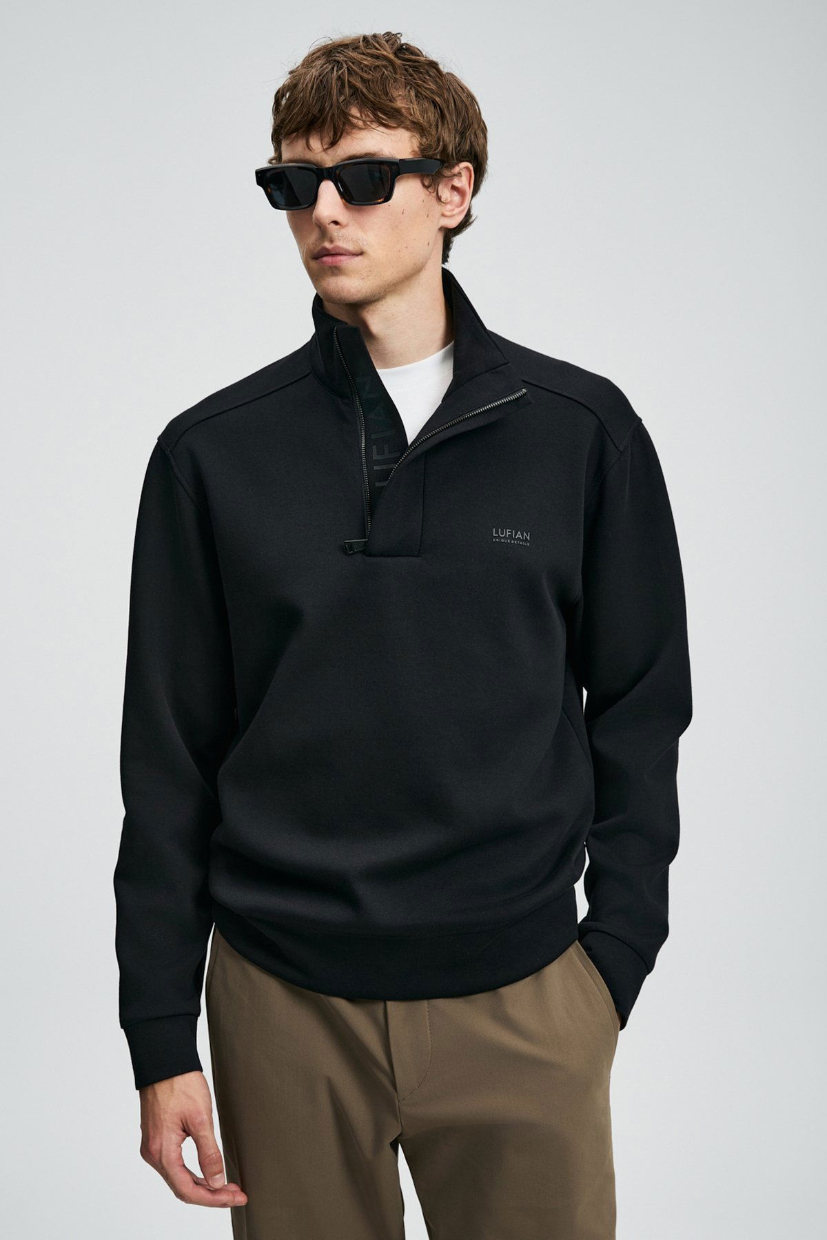 Lufian Erkek Wonder Sweatshirt 112030185 Siyah - 1