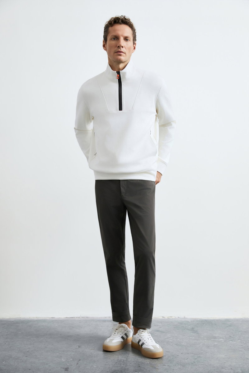 Lufian Erkek Wyatt Sweatshirt Kırık Beyaz - 2