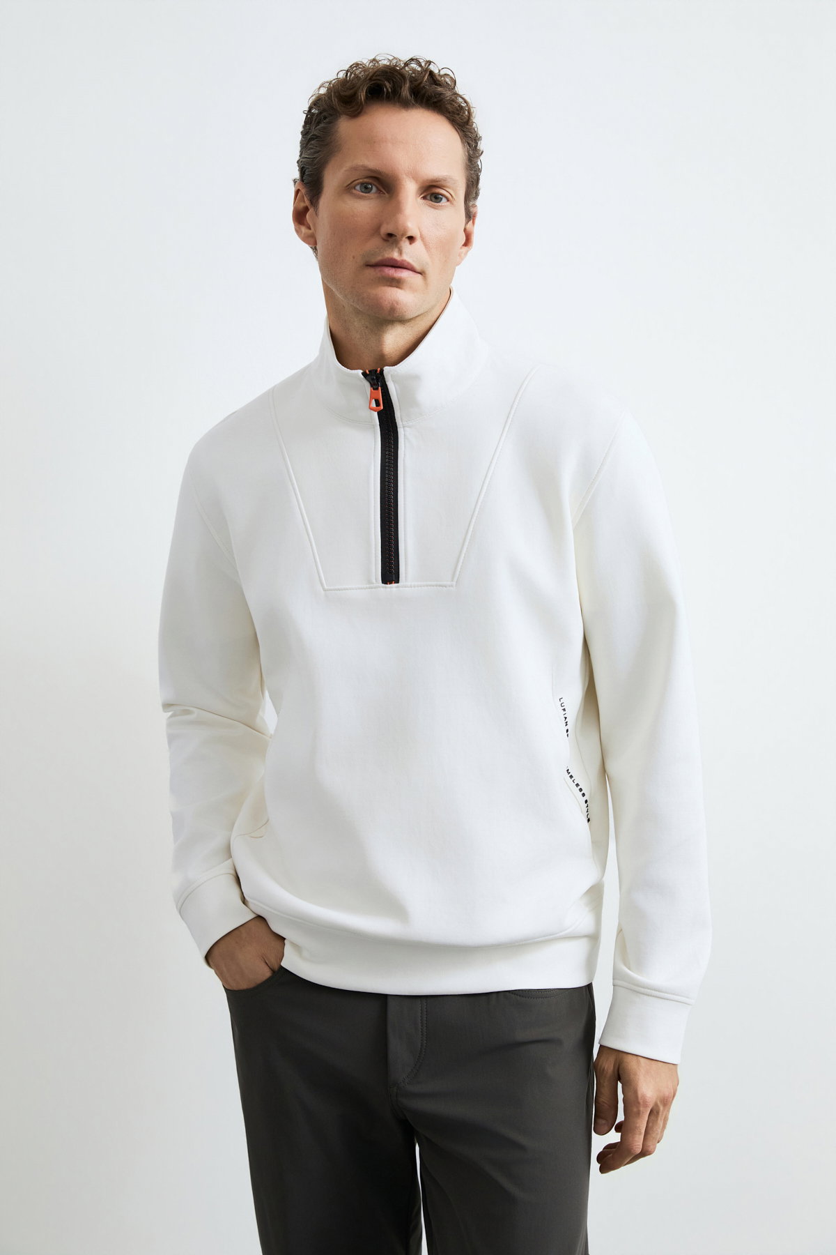 Lufian Erkek Wyatt Sweatshirt Kırık Beyaz - 3