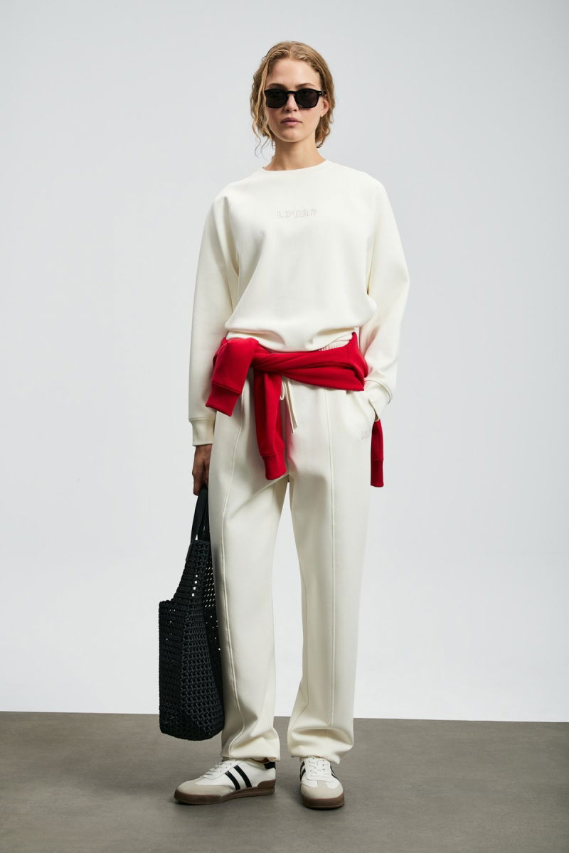 Lufian Kadın Alıce Örme Sweatshırt 122030016 Kırık Beyaz - 3