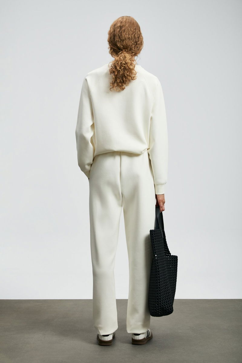 Lufian Kadın Alıce Örme Sweatshırt 122030016 Kırık Beyaz - 4