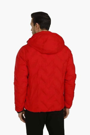 Lumberjack Erkek Kapüşonlu Mont HENRY COAT Kırmızı - 4