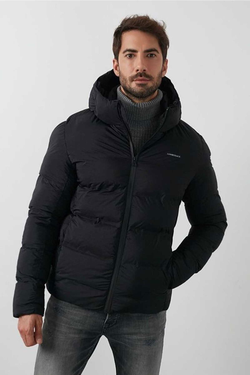 Lumberjack Erkek Nolan Coat Kapüşonlu Mont 6625530 Siyah - 1