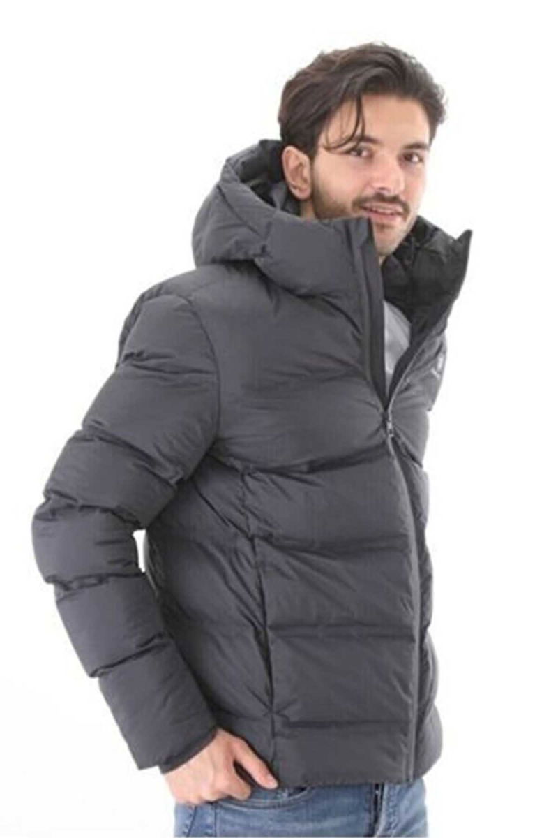 Lumberjack Erkek Nolan Coat Kapüşonlu Mont 6625616 Koyu Gri - 2