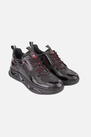 Marcomen Erkek Air Taban Deri Sneaker Ayakkabı 6065 Siyah - 3