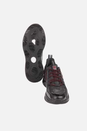 Marcomen Erkek Air Taban Deri Sneaker Ayakkabı 6065 Siyah - 4