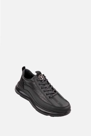 Marcomen Erkek Hakiki Deri Sneaker Ayakkabı 18168 Siyah - 2