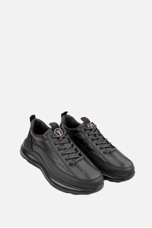 Marcomen Erkek Hakiki Deri Sneaker Ayakkabı 18168 Siyah - 3