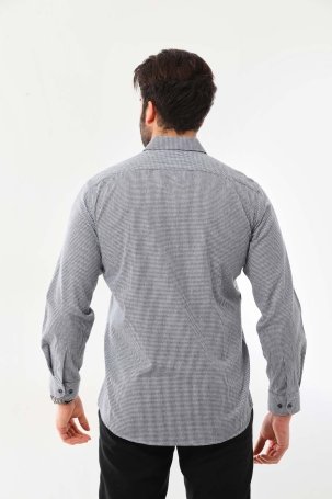 Marisso Erkek Cep Detaylı Uzun Kol %100 Pamuk Gömlek 19ASM Lacivert - 4