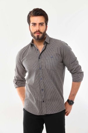 Marisso Erkek Cep Detaylı Uzun Kol %100 Pamuk Gömlek 19ASM Vizon - 3