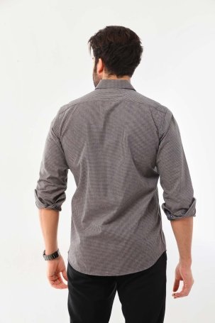 Marisso Erkek Cep Detaylı Uzun Kol %100 Pamuk Gömlek 19ASM Vizon - 4