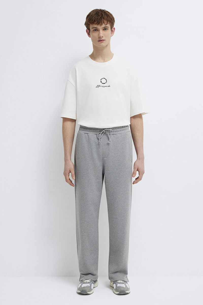 Mavi Erkek Basic Pamuklu Eşofman Altı M0010462 Gri Melanj - 2