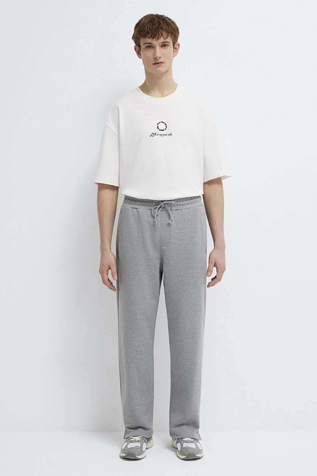 Mavi Erkek Basic Pamuklu Eşofman Altı M0010462 Gri Melanj - 2