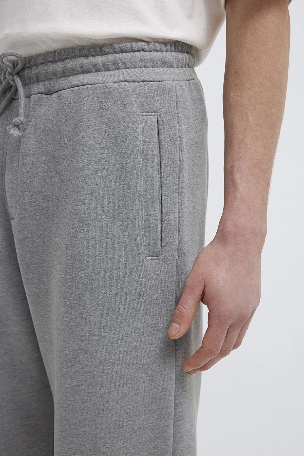 Mavi Erkek Basic Pamuklu Eşofman Altı M0010462 Gri Melanj - 3