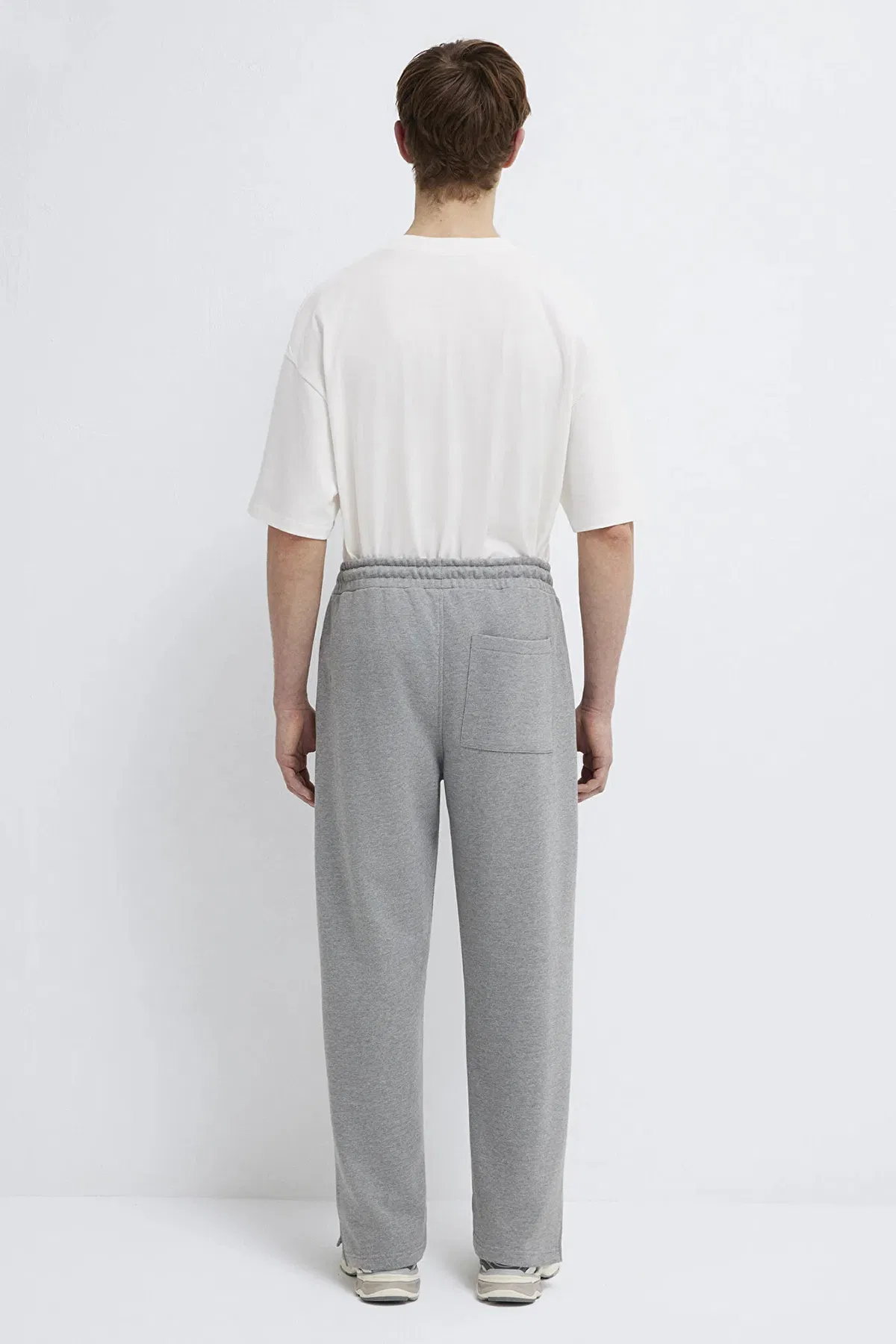 Mavi Erkek Basic Pamuklu Eşofman Altı M0010462 Gri Melanj - 5