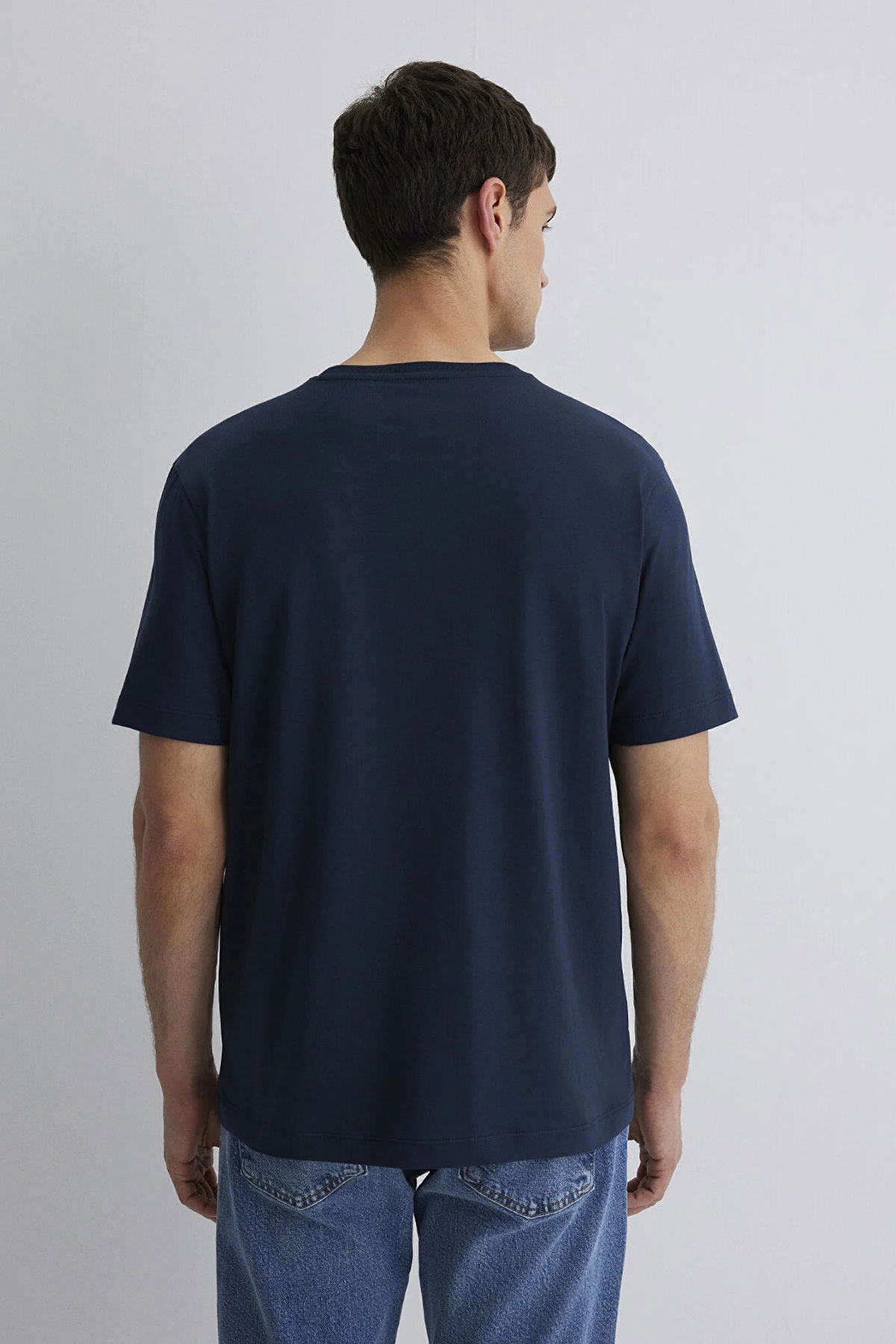 Mavi Erkek Baskı Detaylı %100 Pamuk T-Shirt M0612990 Lacivert - 4