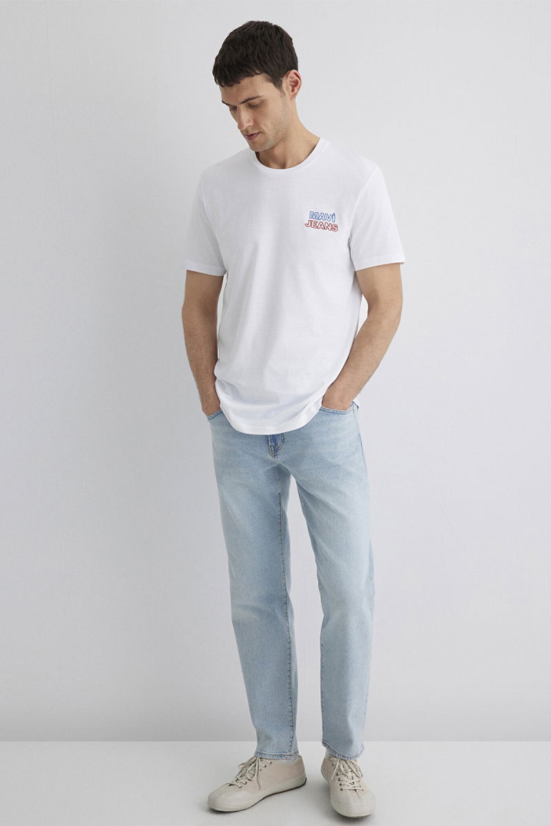 Mavi Erkek Baskılı Kısa Kollu T-Shirt M066841 Beyaz - 2