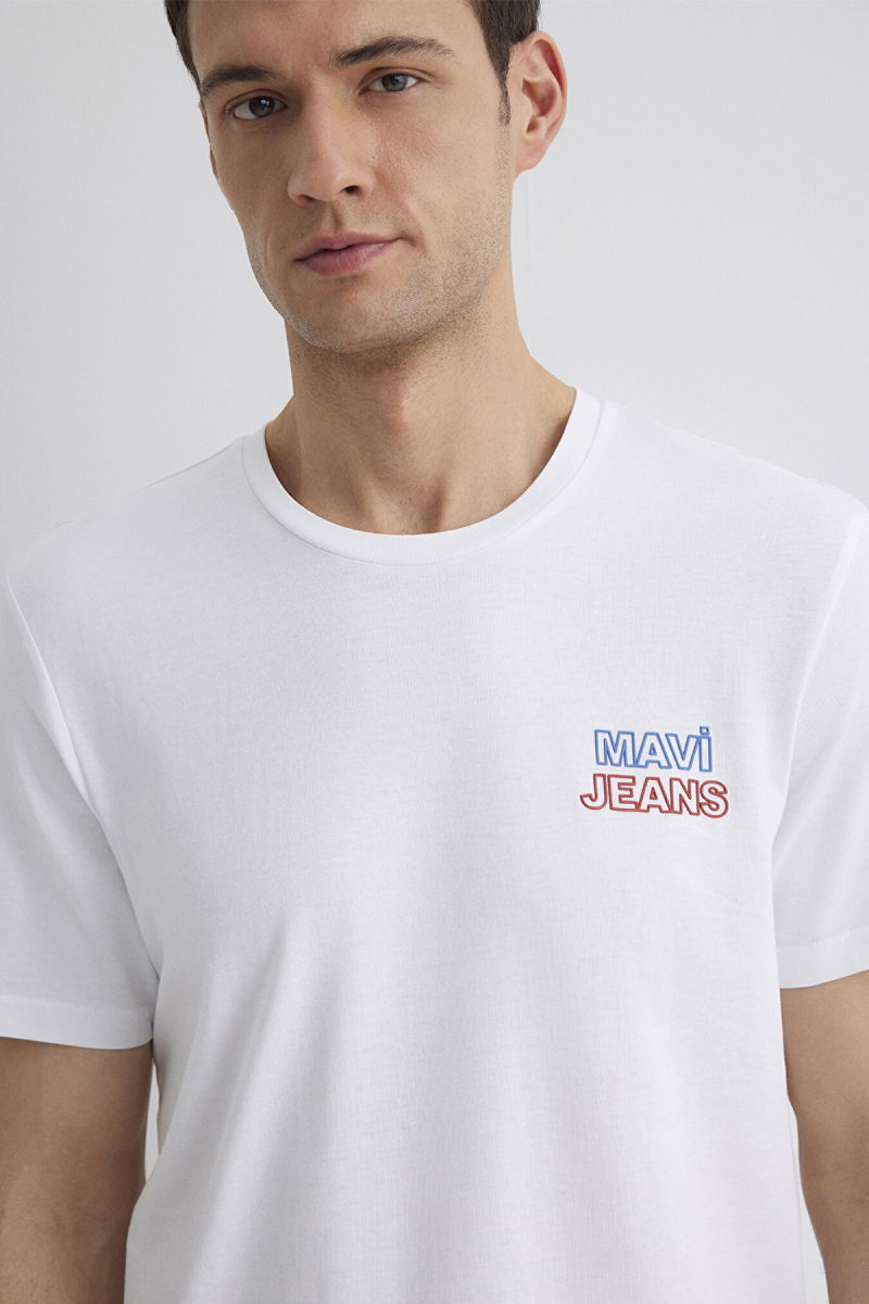Mavi Erkek Baskılı Kısa Kollu T-Shirt M066841 Beyaz - 3