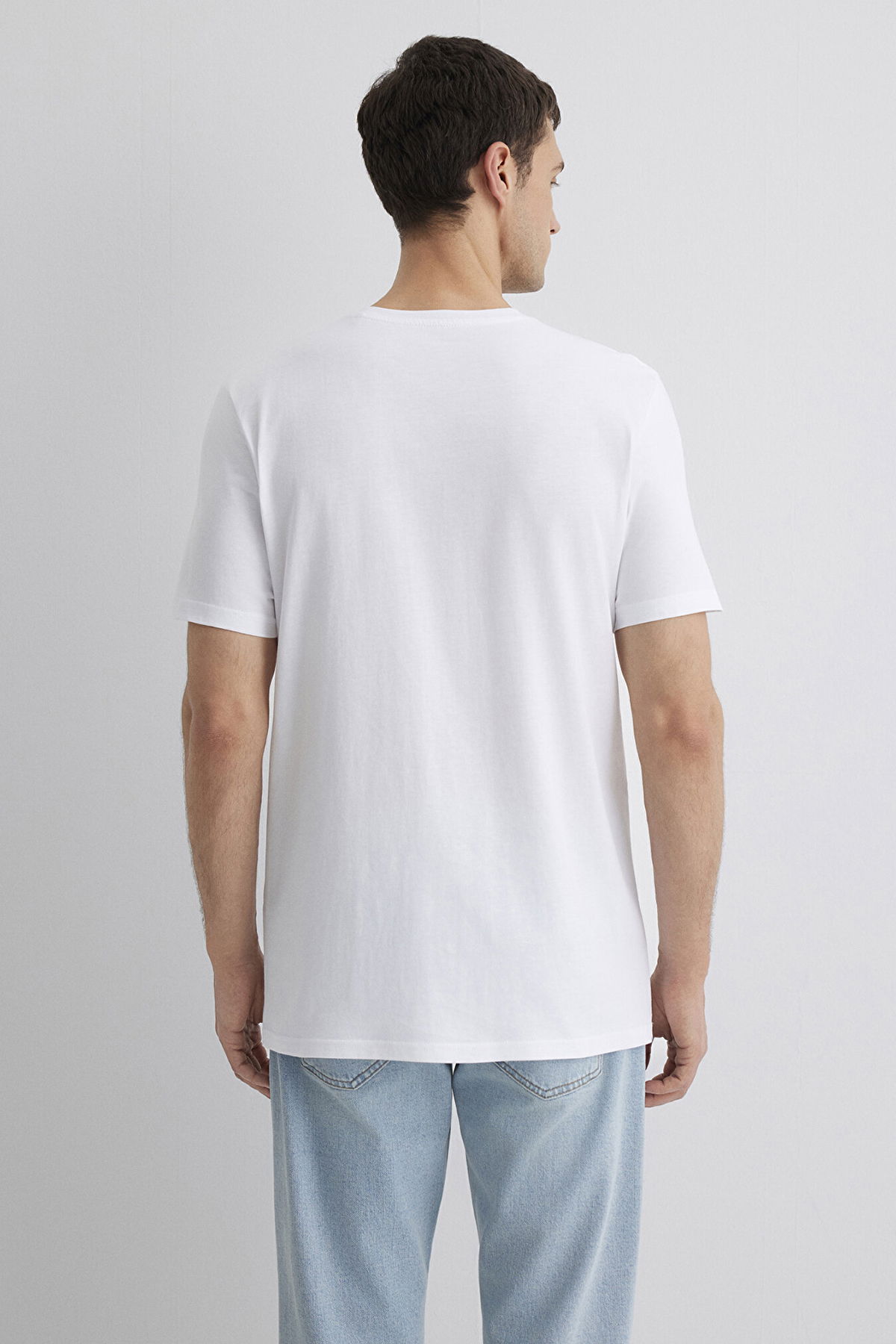 Mavi Erkek Baskılı Kısa Kollu T-Shirt M066841 Beyaz - 5