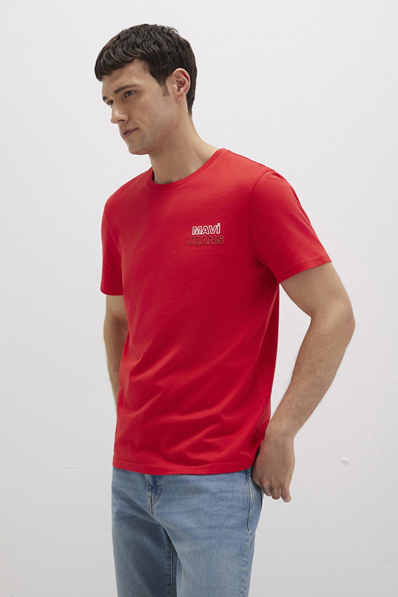 Mavi Erkek Baskılı Kısa Kollu T-Shirt M066841 Kırmızı - 2