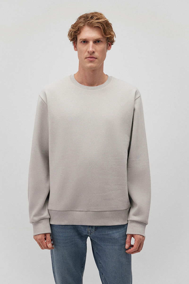 Mavi Erkek Bisiklet Yaka Basic Sweatshirt M0S10276-81582 Gri - 2