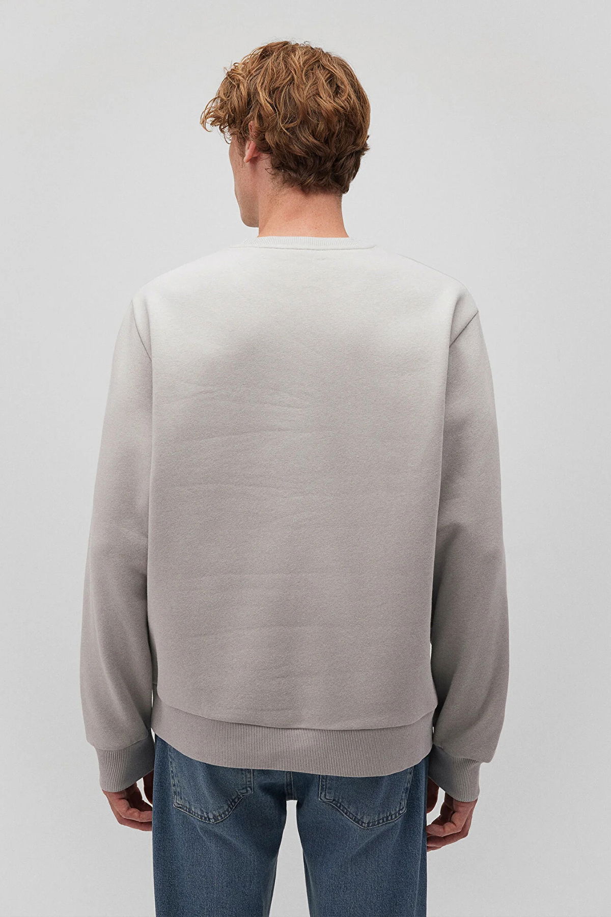 Mavi Erkek Bisiklet Yaka Basic Sweatshirt M0S10276-81582 Gri - 5